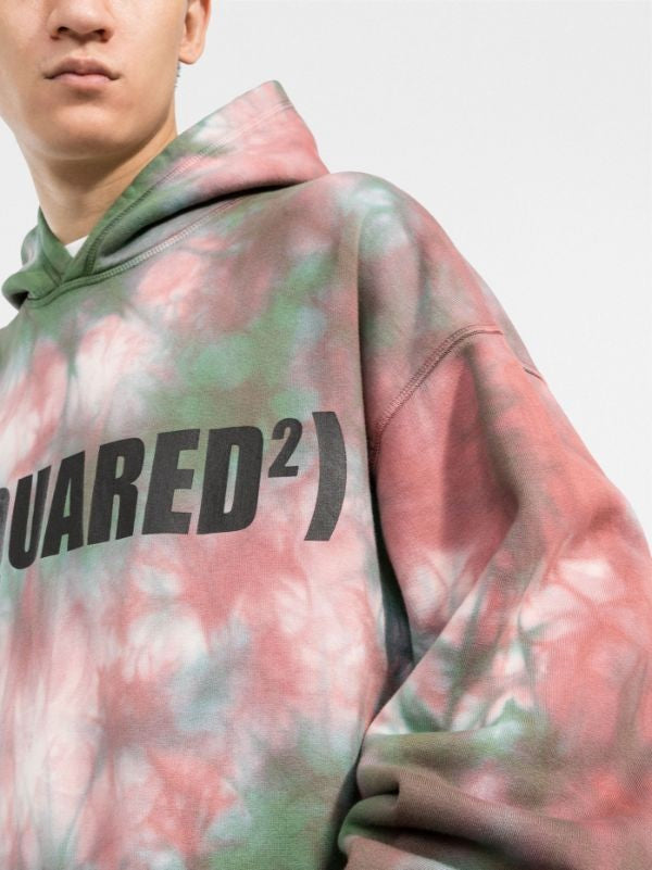 Dsquared2 Tie-Dye Logo-Print Hoodie