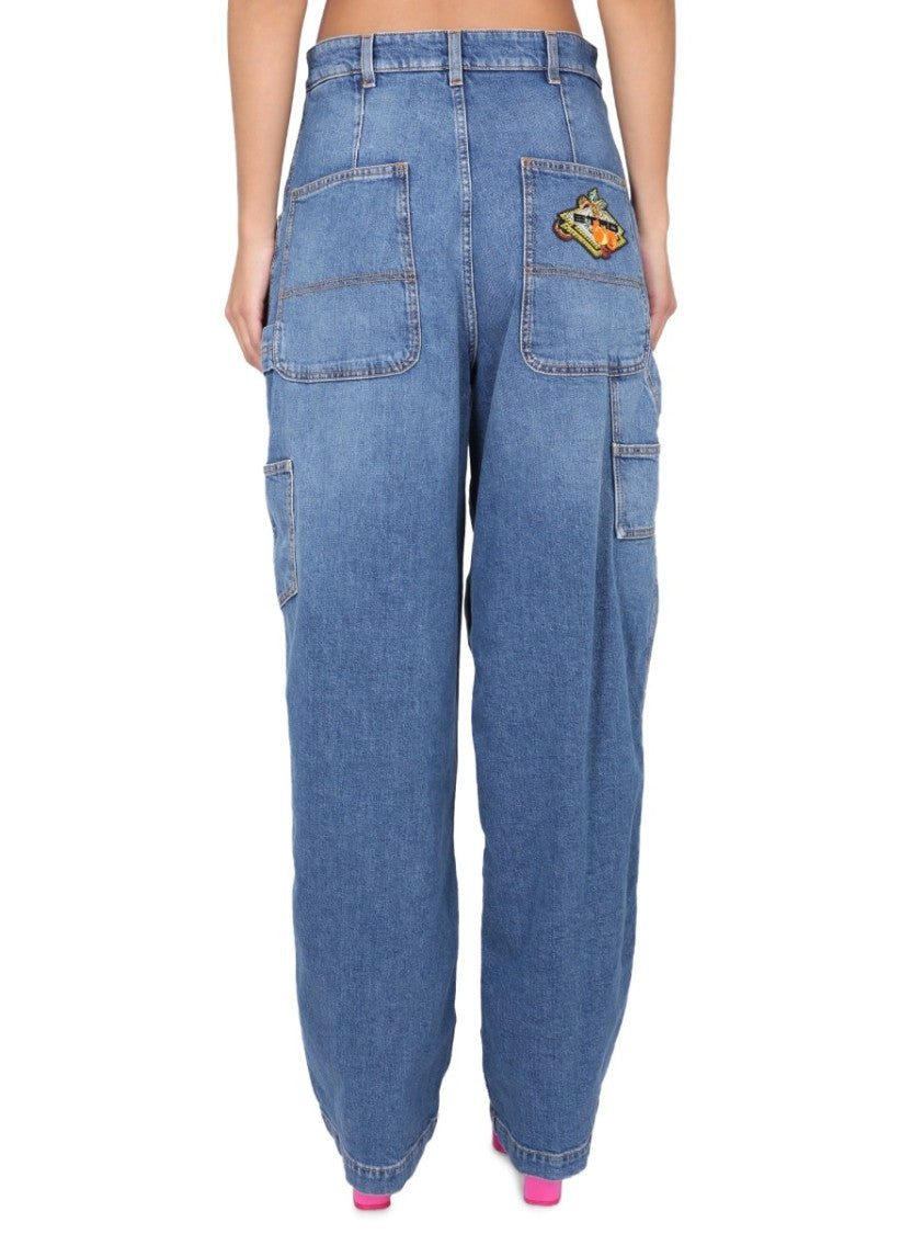 Etro Relaxed Fit High-Waist Cargo Jeans