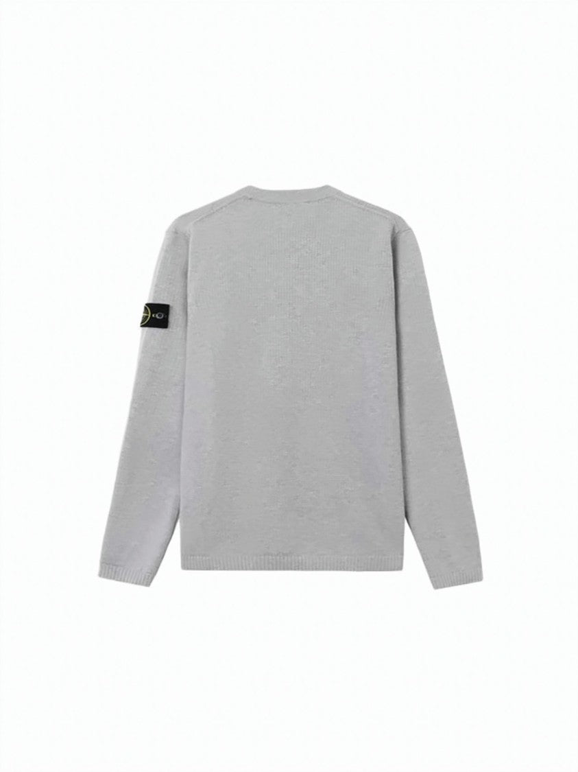 Stone Organic Cotton Melange Pearl Grey Sweatshirt