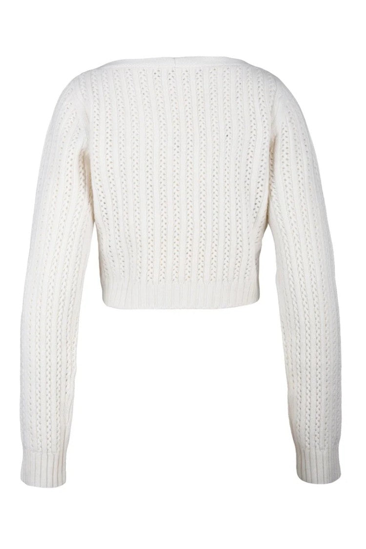 Max Mara Ifrem Short Sweater - White