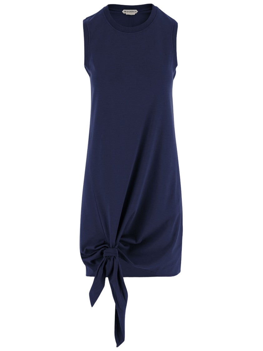 J. W. Anderson Cotton Dress With Knotted Hem