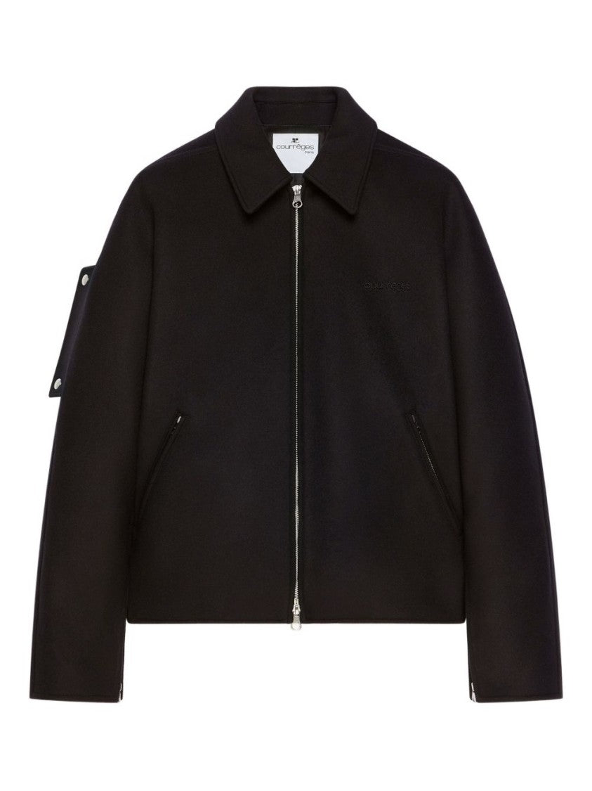 Courrèges Pointed Collar Black Jacket