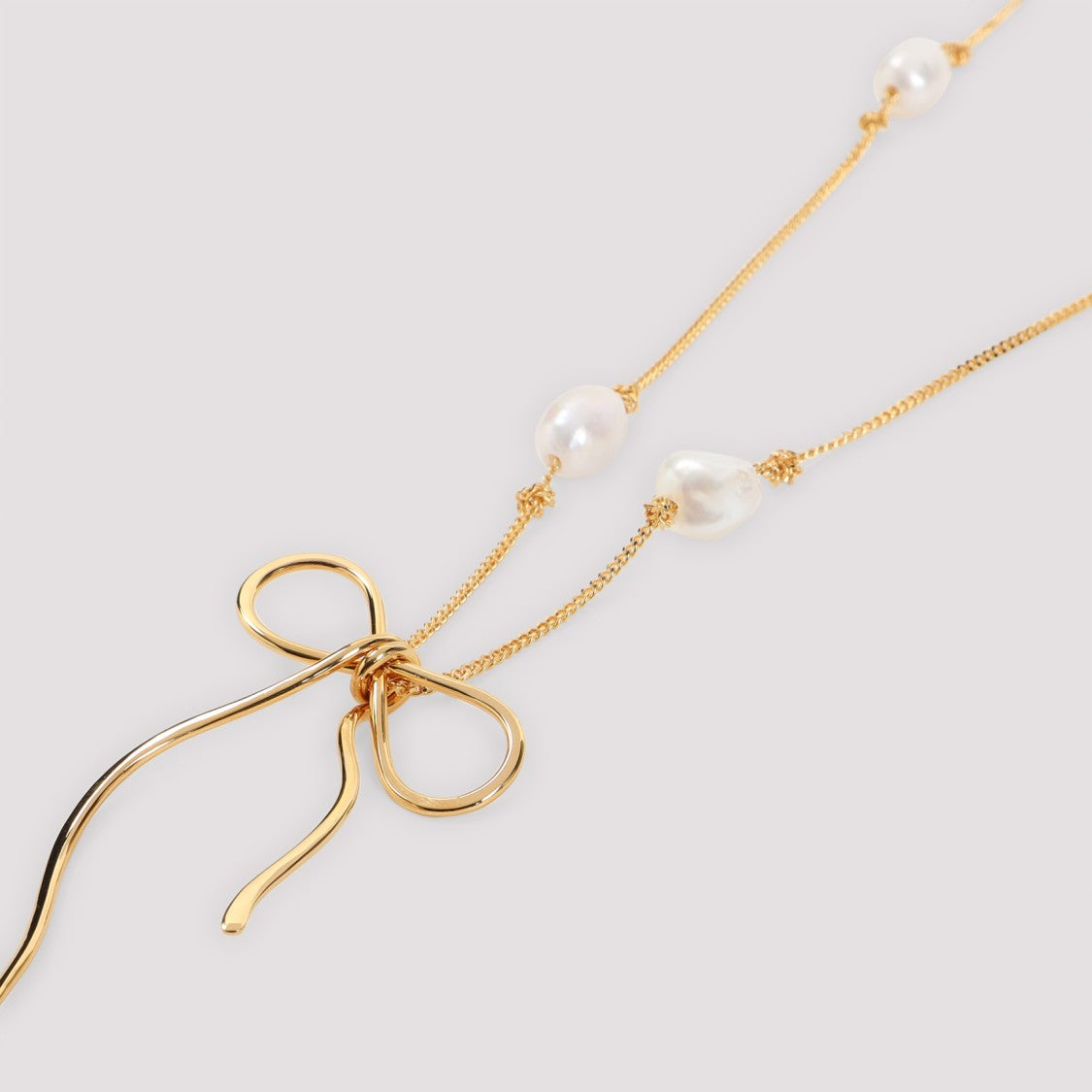 Marni Gold-Finish Necklace With Pearl Accents