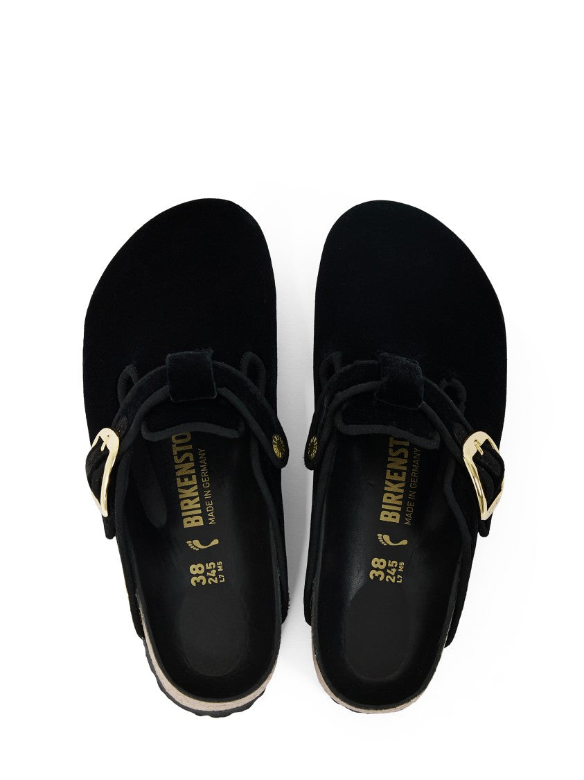 Birkenstock Slip-On Sandals With Adjustable Gold Buckle