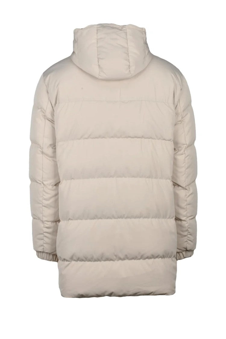 Eleventy Long Down Jacket Polyester - Beige