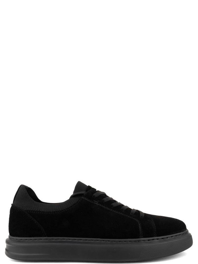 Sergio Moretti Black Leisure Low-Top Suede Sneakers