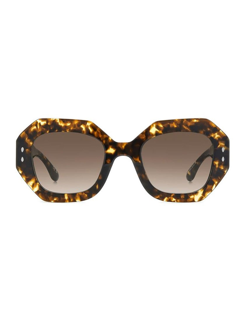 Isabel Marant Bold Tortoiseshell Octagonal Sunglasses With International Fit