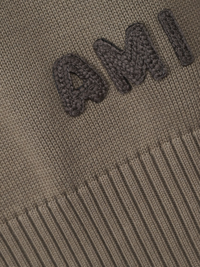 Ami Relaxed Fit Ribbed Texture Sweater