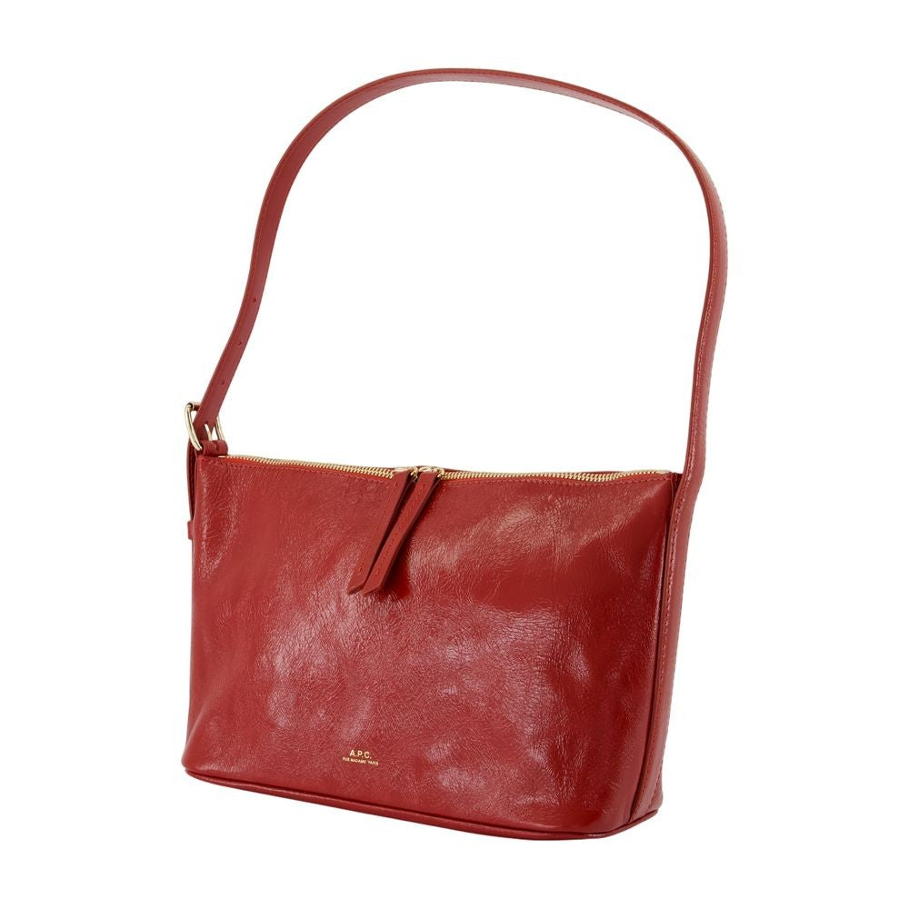 A.P.C. Vera Shoulder Bag - Leather - Red
