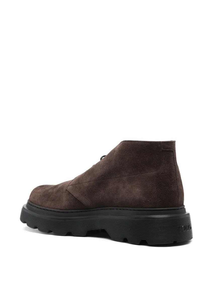 Tod's Suede Lace-Up Boots