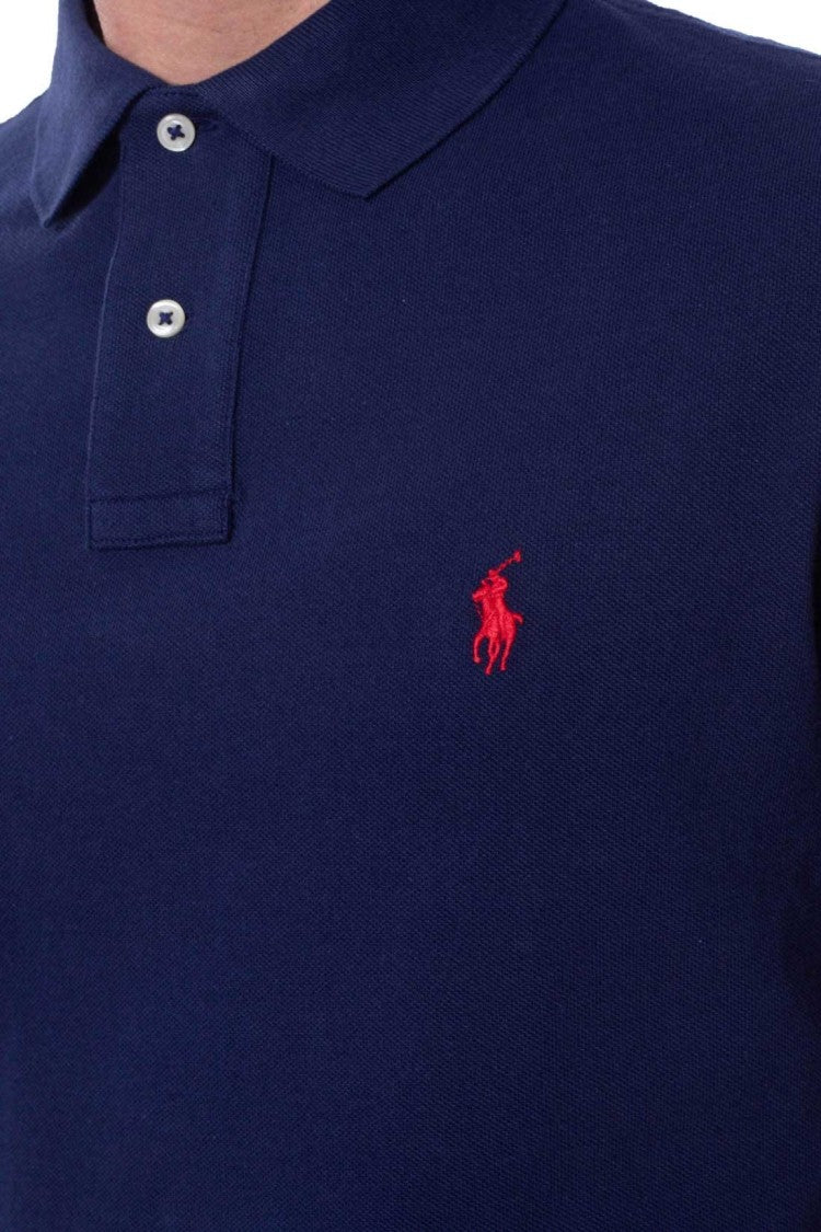 Polo Ralph Lauren Blue Piqué Cotton Polo Shirt