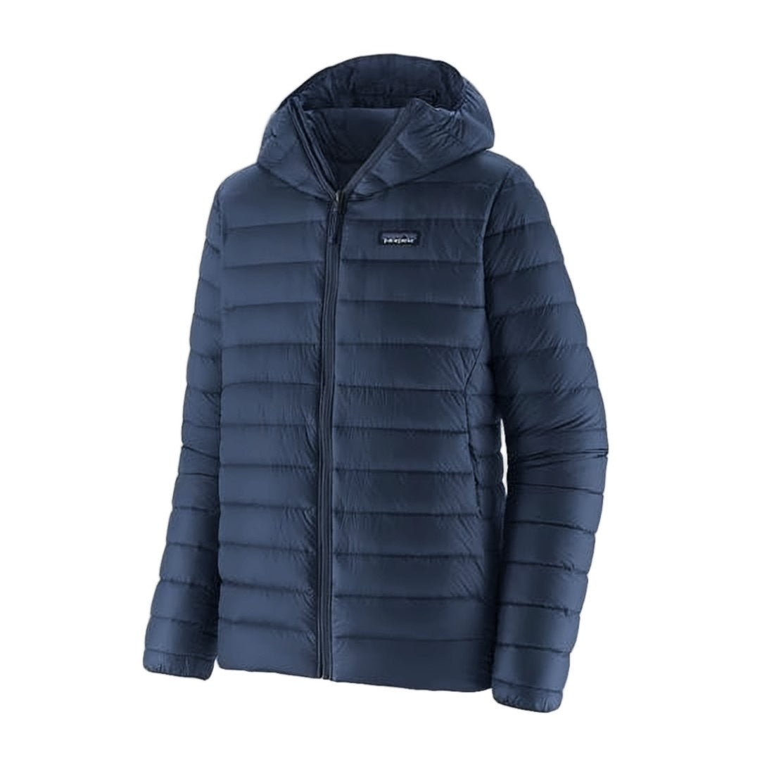 Patagonia Hooded Padded Jacket With Horizontal Quilting And Fitted Silhouette