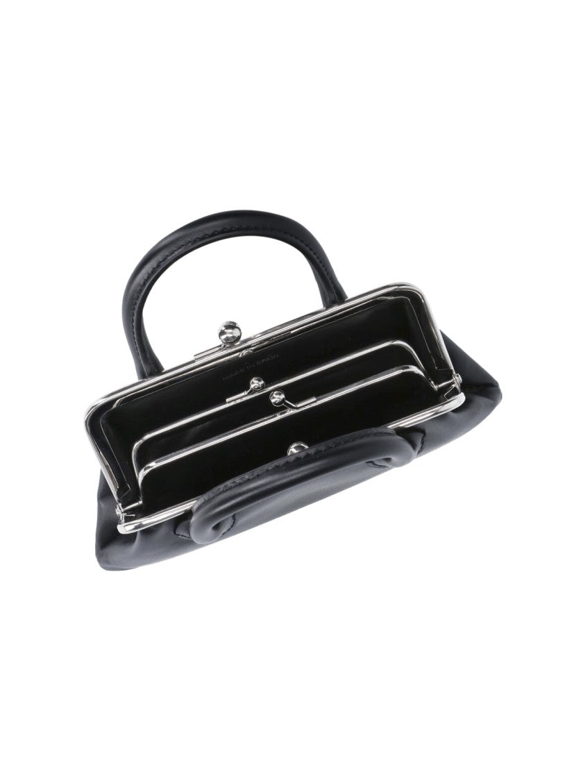 Comme Des Garçons Black Glossy Elongated Silver Accent Wallet