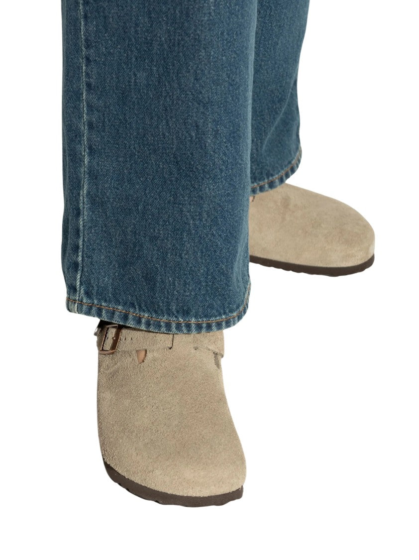 Birkenstock Closed-Toe Sandals With Adjustable Strap And Cork Footbed