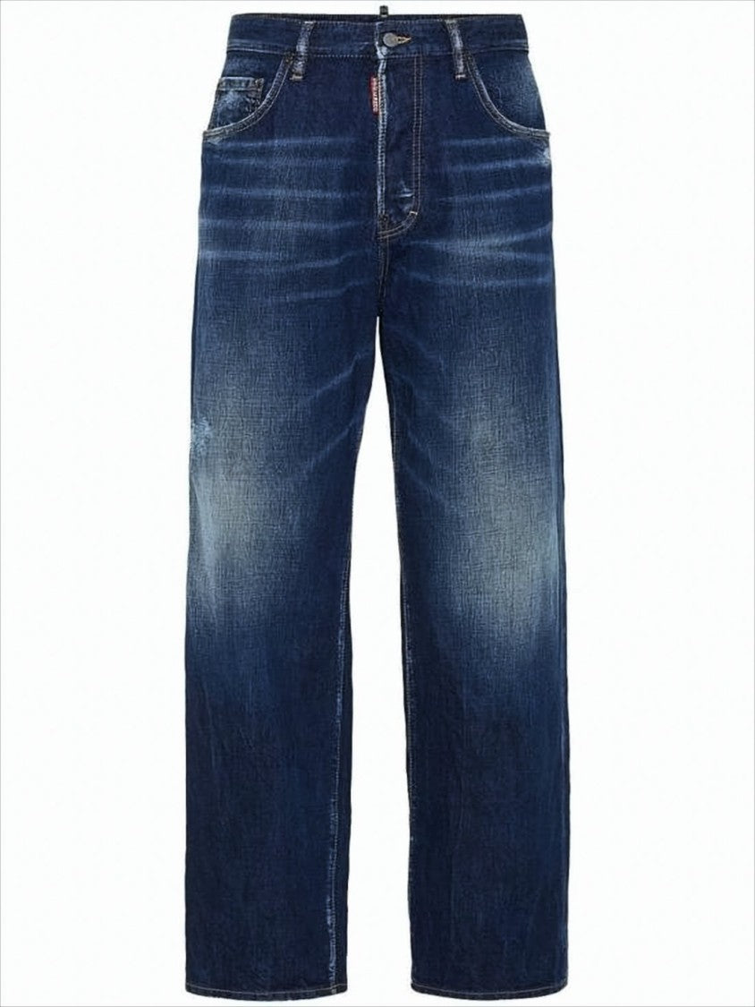 Dsquared2 Medium Blue Straight-Leg Denim Pants