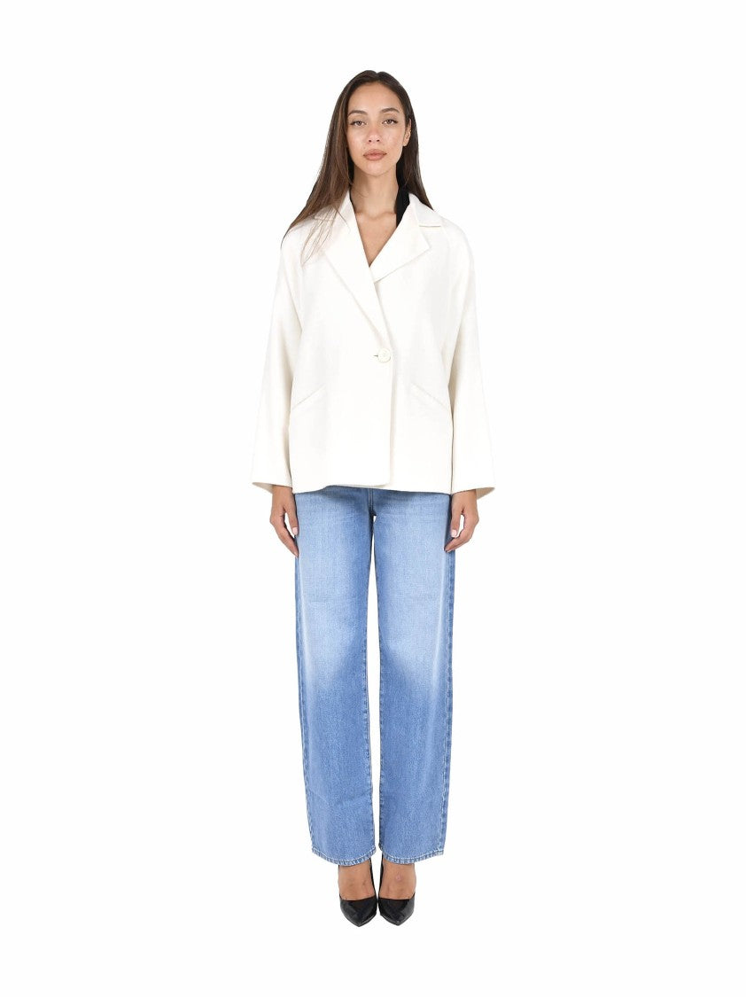 Max Mara Short Double-Breasted Coat In Cashmere