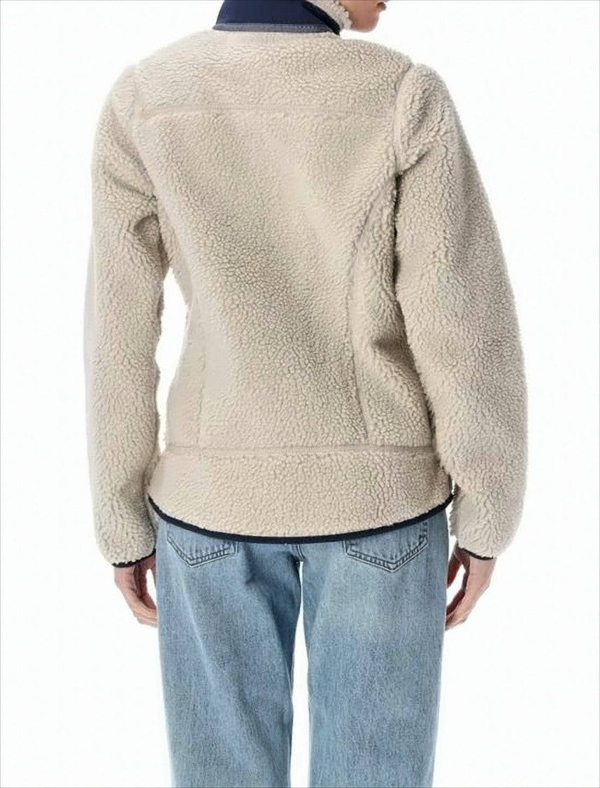 Patagonia Textured Fleece Jacket With High Collar