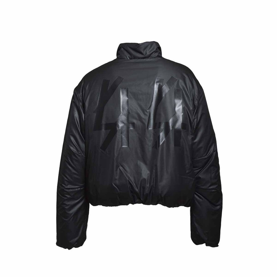 44 Label Group Cropped Bomber Jacket With Tonal Logo Print