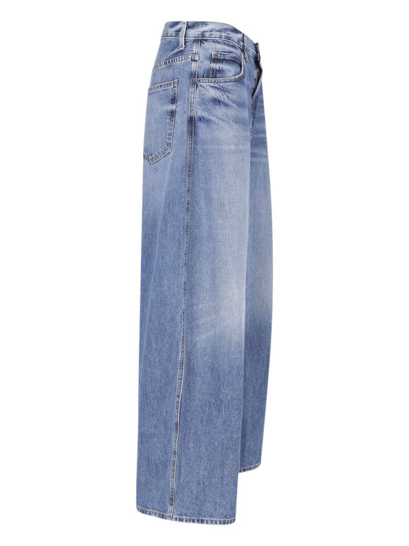 Nili Lotan Blue Terese Denim Wide-Leg Jeans