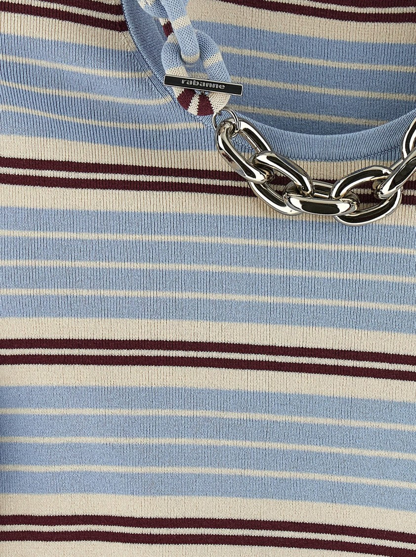 Paco Rabanne Micro Ribbed Cotton T-Shirt