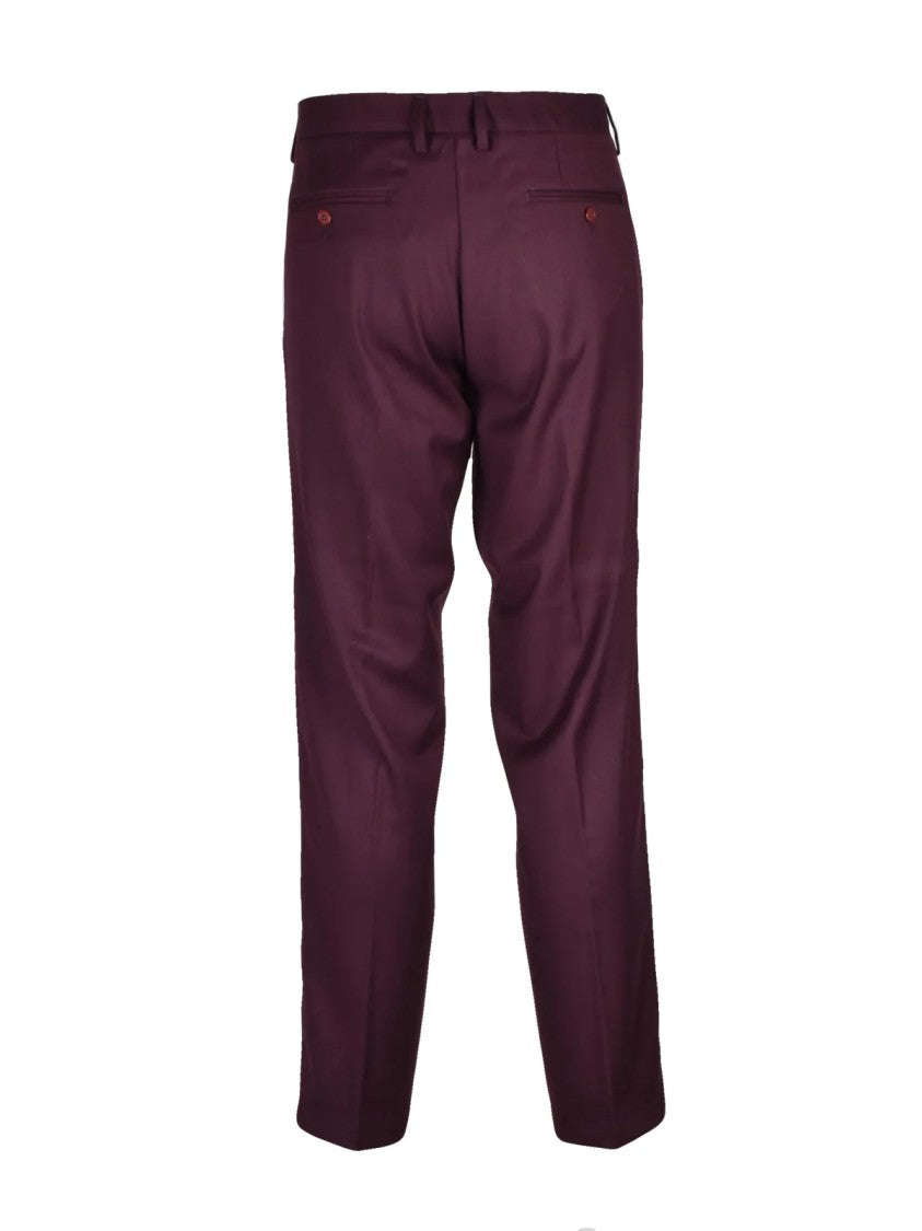 Officina Milanese Red Technical Blend Formal Pants