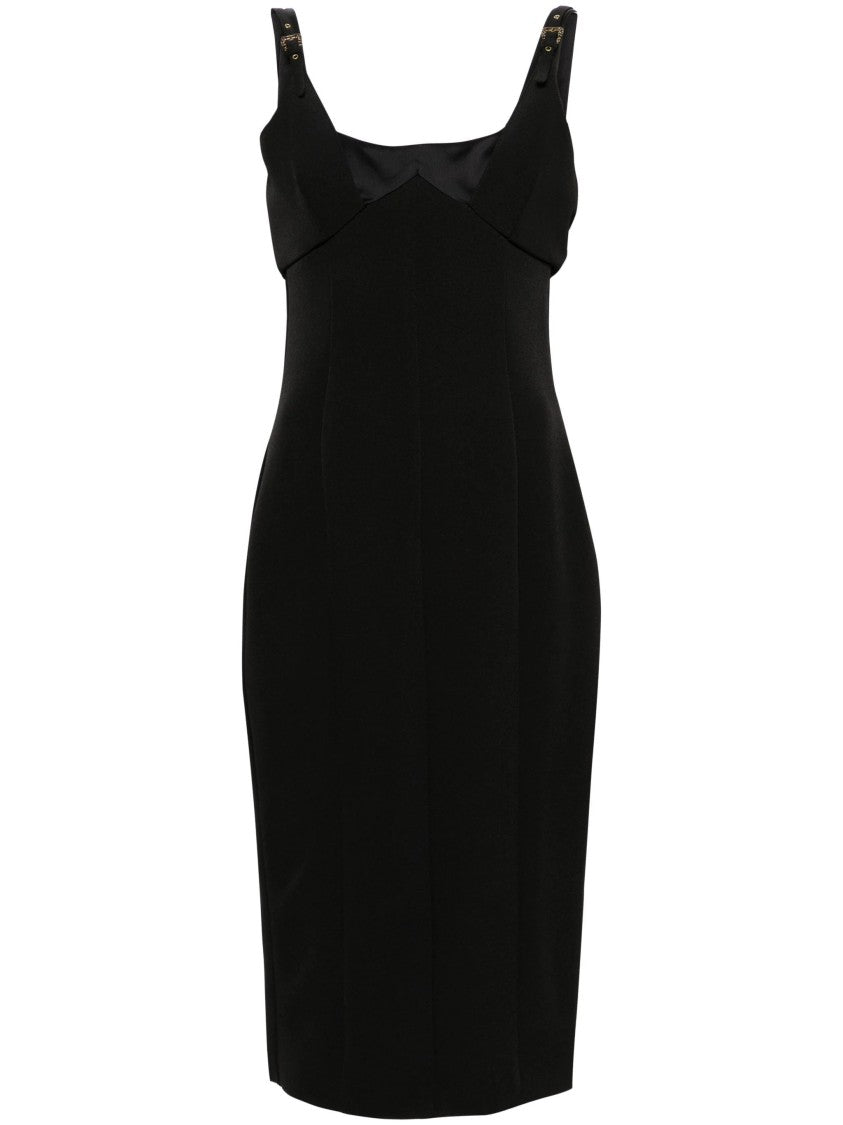 Versace Jeans Couture Baroque Buckle Midi Dress