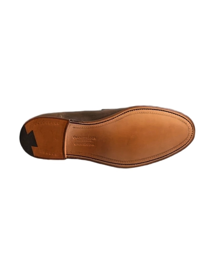 Crockett & Jones Penny Strap Loafers In Polished Horse Leather