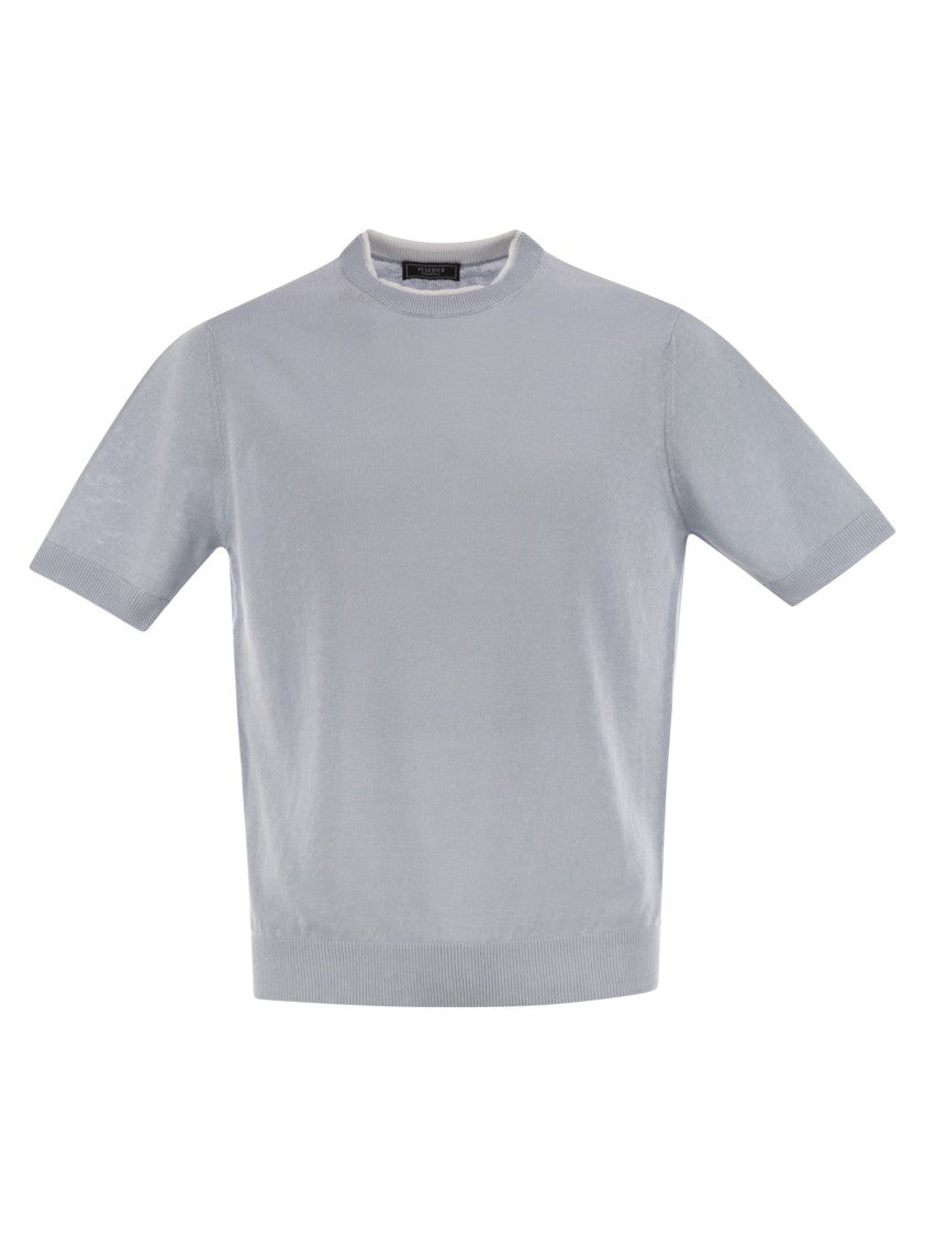 Peserico T-Shirt In Linen And Cotton Yarn
