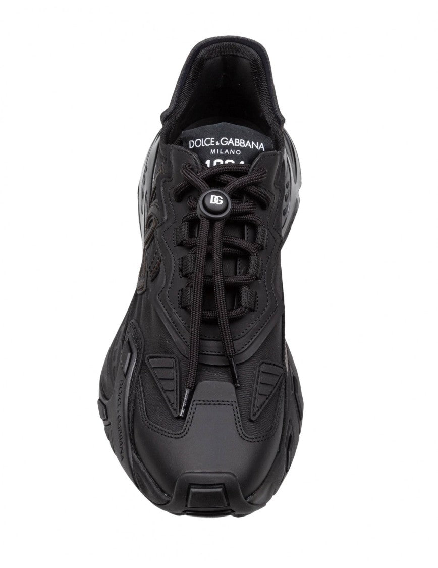 Dolce & Gabbana Day Faster Fabric Sneakers In Black