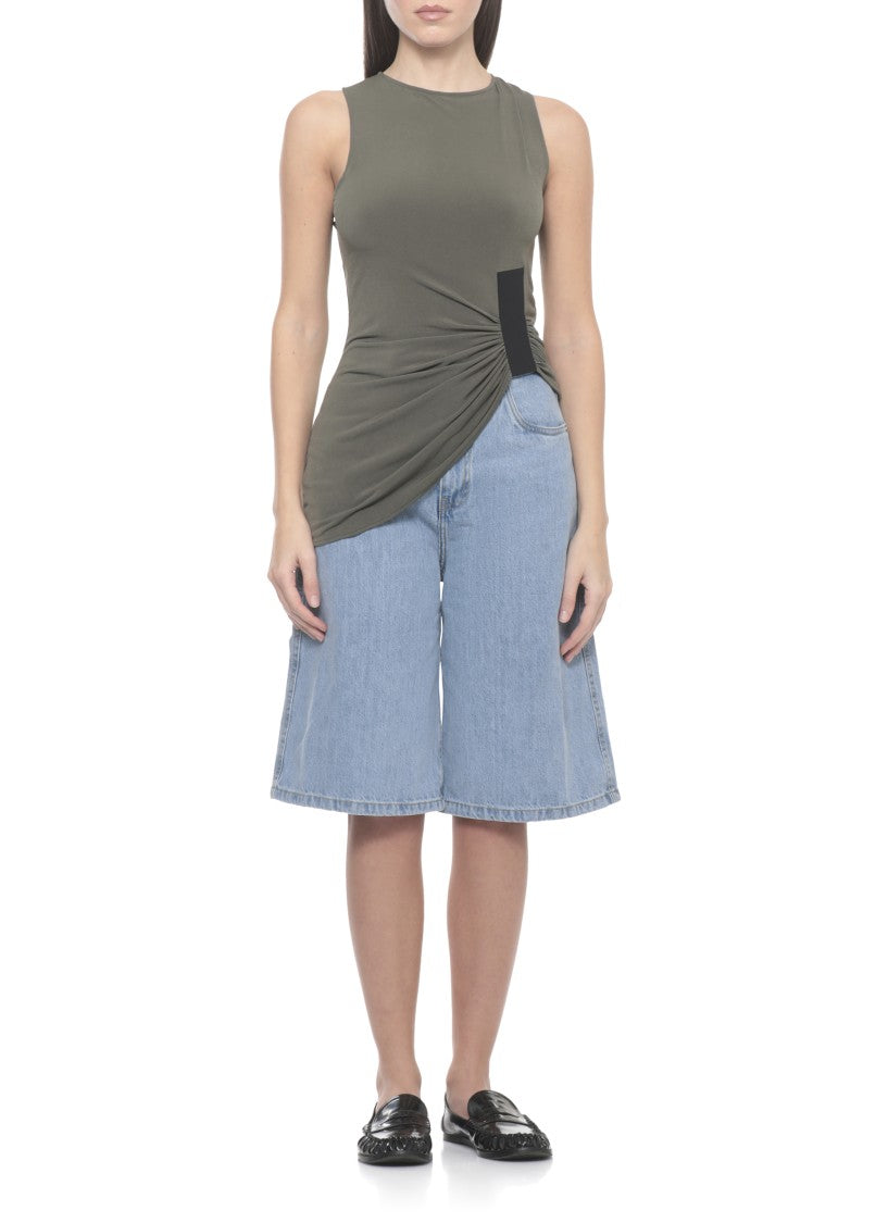 Coperni Green Taped Suspended Flared Top