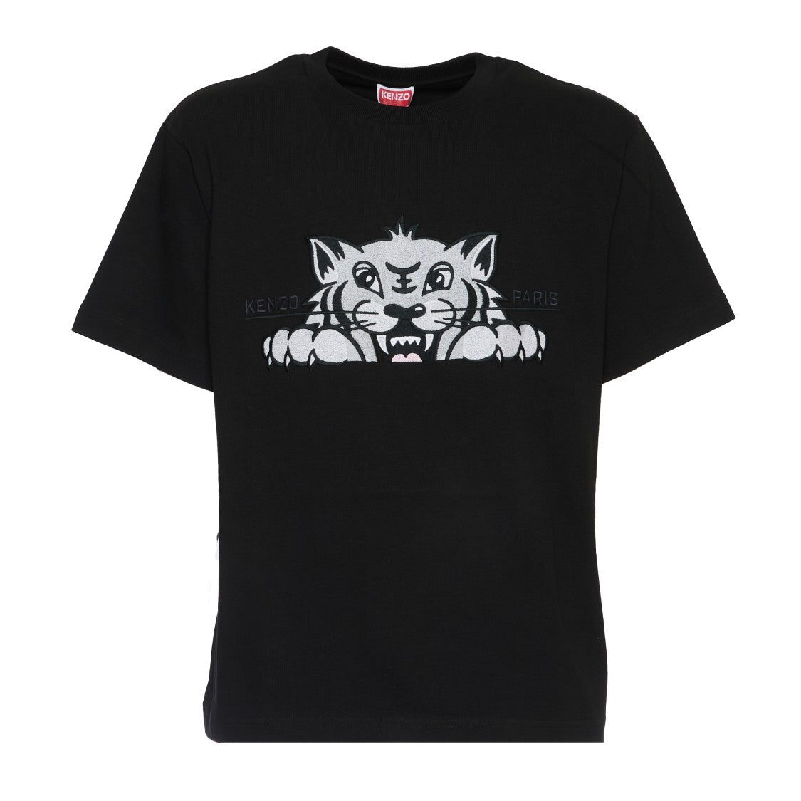 Kenzo Oversized Happy Tiger T-Shirt With Embroidered Design