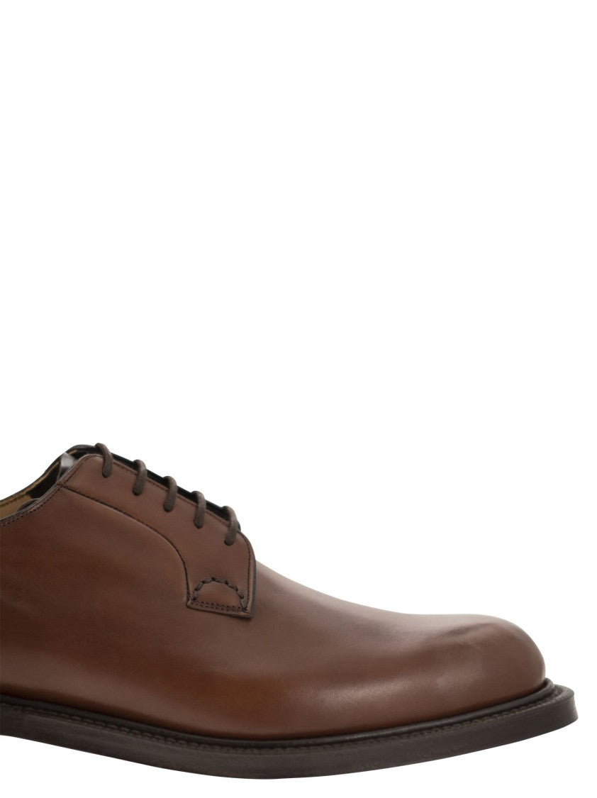 Church's Whole Cut Brown Derby With Artisanal Hand-Stitching