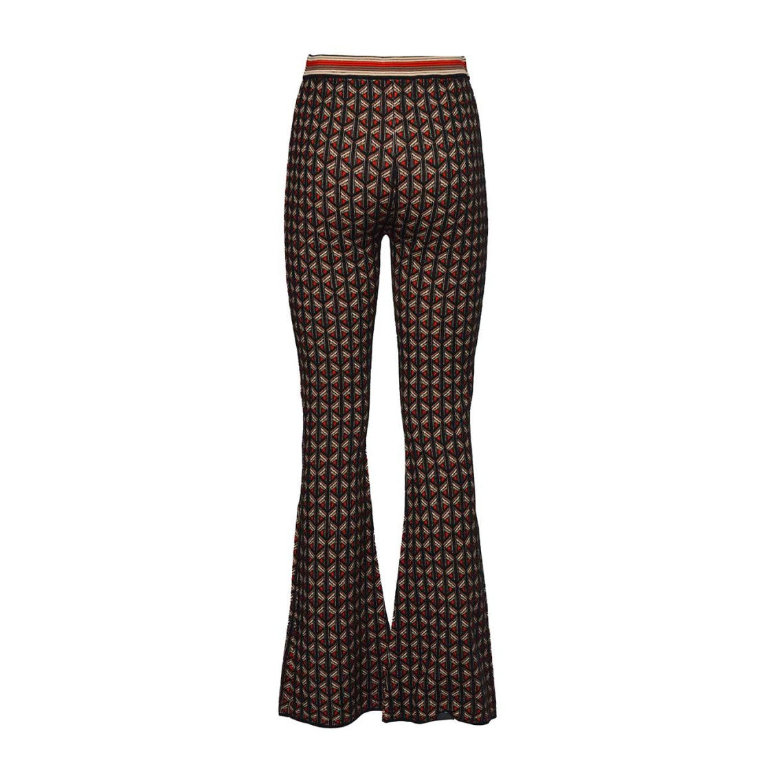 Diane Von Furstenberg Geometric Jacquard Knit Flared-Leg Pants