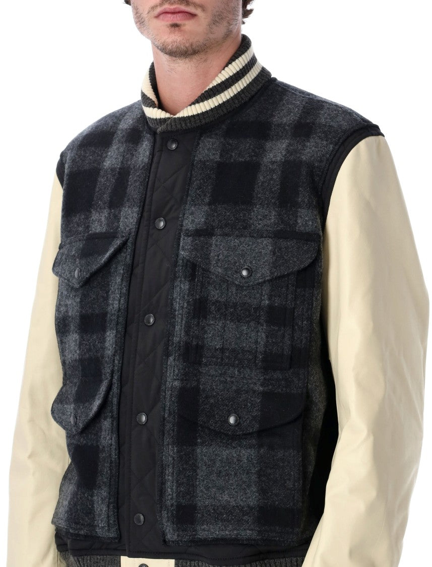 Junya Watanabe Wool And Leather Varsity Jacket
