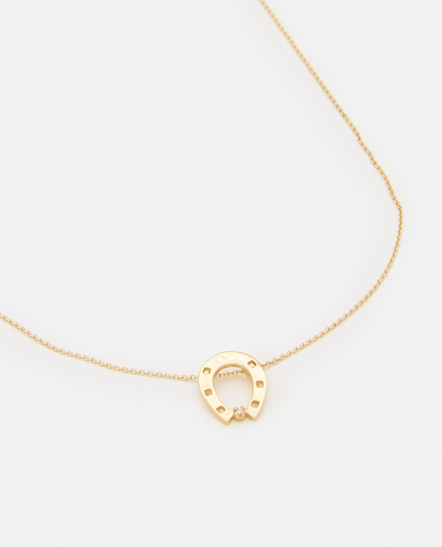 Aliita 9K Gold Horseshoe Brillante Necklace