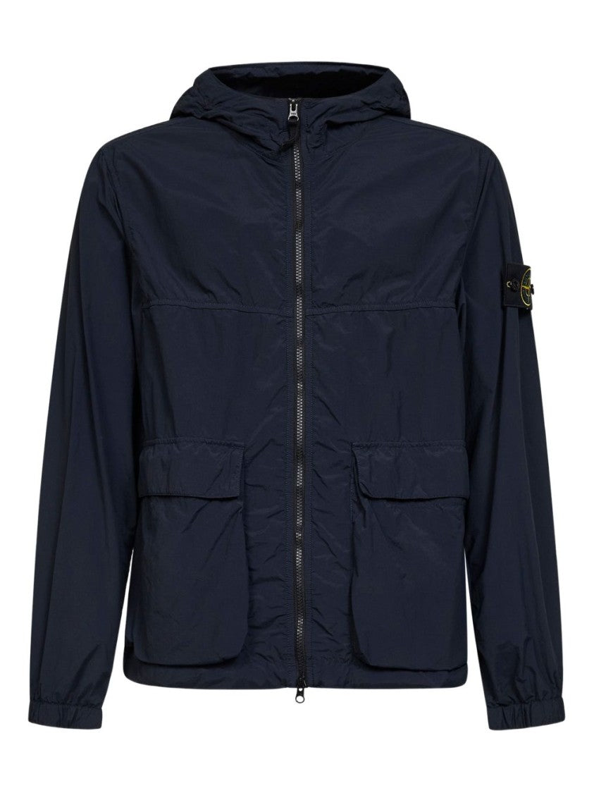 Stone Island Hooded Lightweight Jacket With Double-Slider Zip