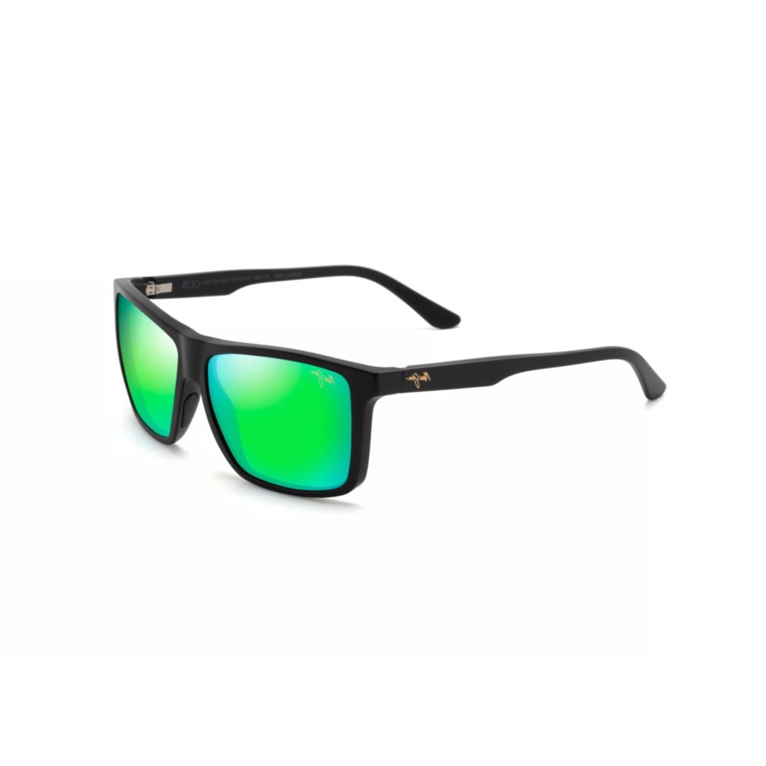 Maui Jim Green Mamalu Bay Mirrored Rectangular Sunglasses
