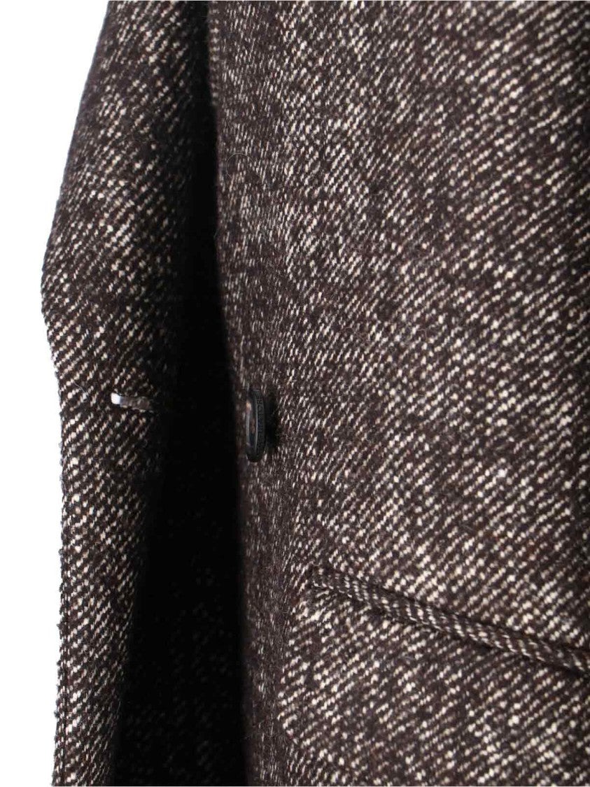 Tagliatore Structured Brown Tailored Jacket With Classic Silhouette