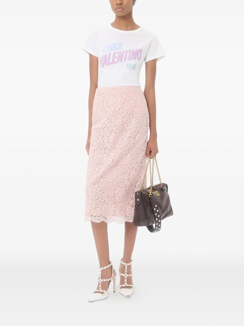 Valentino Pastel Graphic Design Cotton T-Shirt