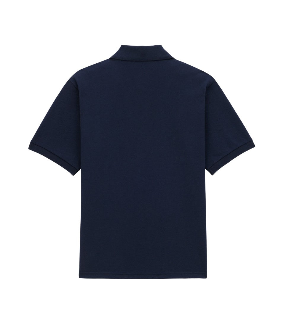 Saint Laurent Deep Navy Blue Polo Shirt With Traditional Collar