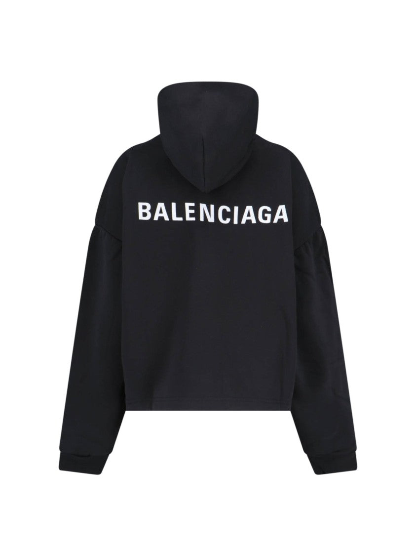 Balenciaga Logo Hoodie – Black