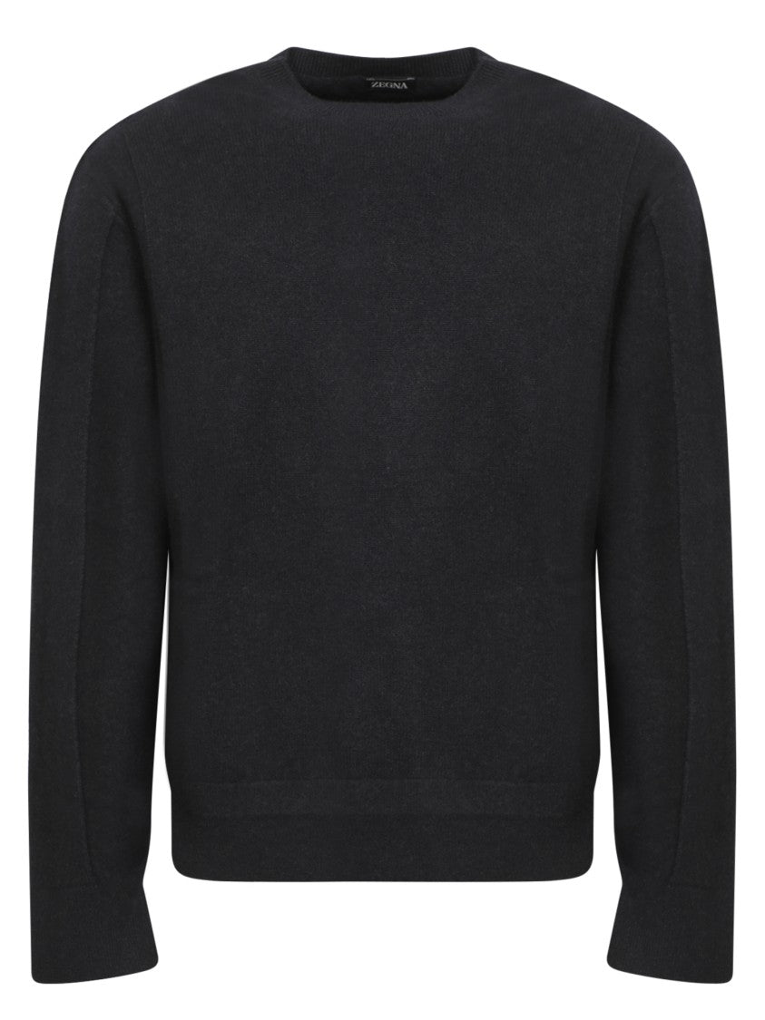 Zegna Wool-Cashmere Crew Neck Sweater