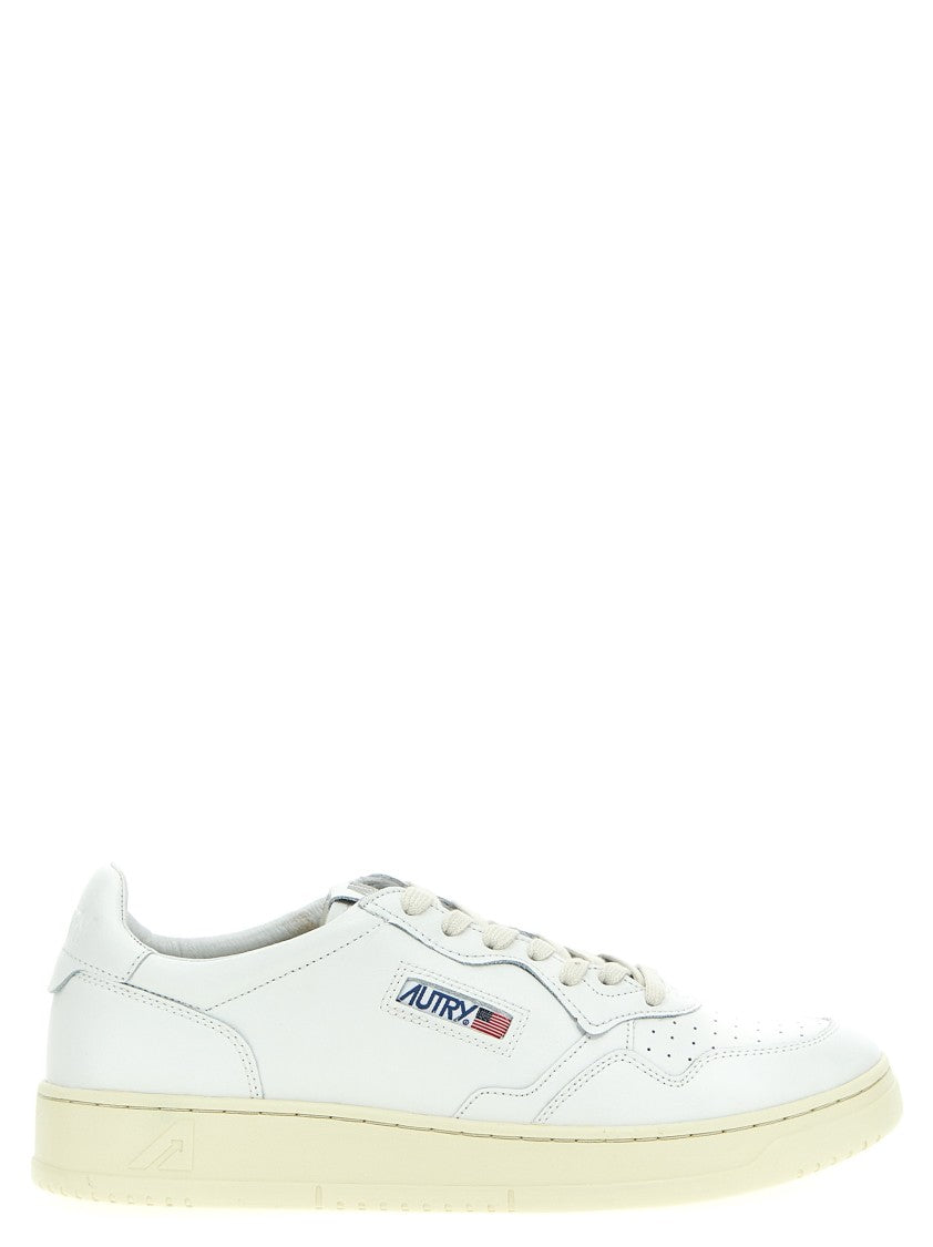 Autry Leather Low-Top Sneakers With Perforated Toe Box