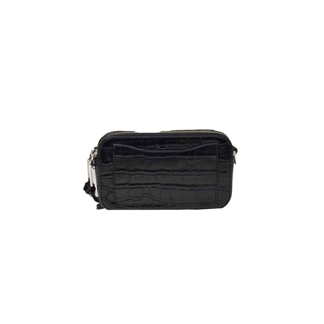 Marc Jacobs Snapshot Shoulder Bag In Black Croco Leather
