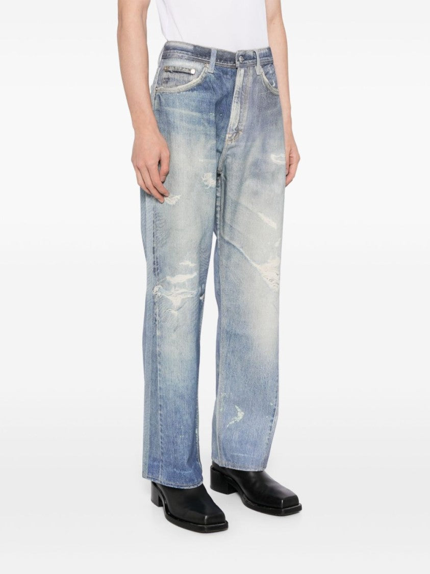 Our Legacy Wide-Leg Distressed Jeans