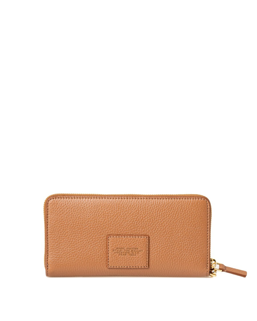 Marc Jacobs Textured Full-Grain Leather Continental Wallet With Wristlet Strap