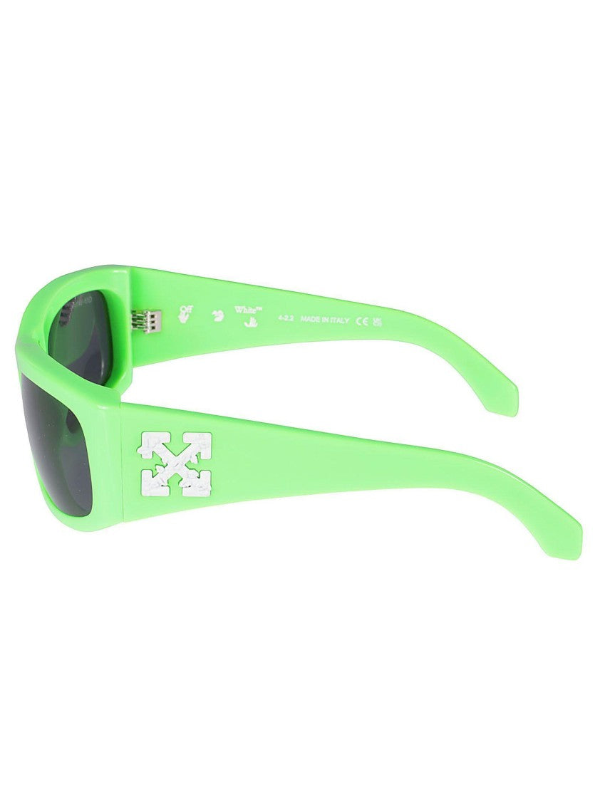 Off-White Oeri044 Joseph Rectangular Neon Green Acetate Sunglasses