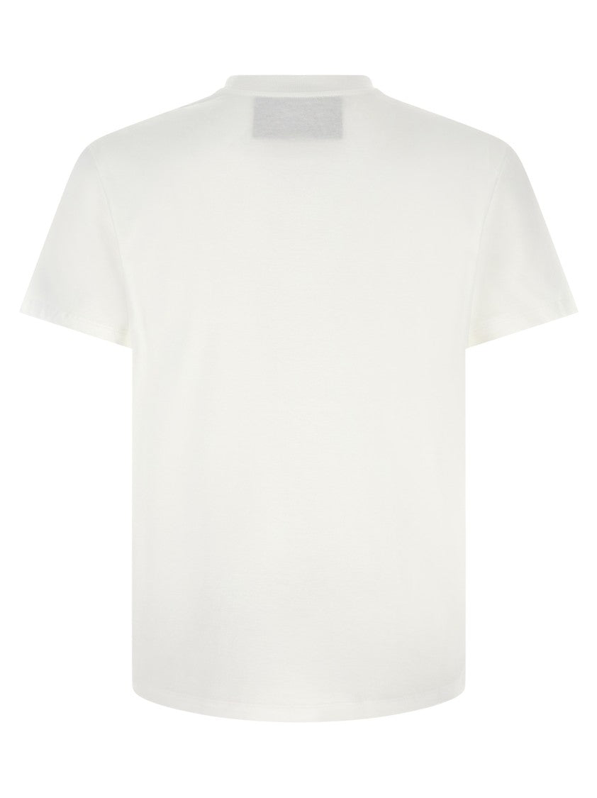 Valentino Garavani Crew Neck T-Shirt With Antiqued 'V' Emblem