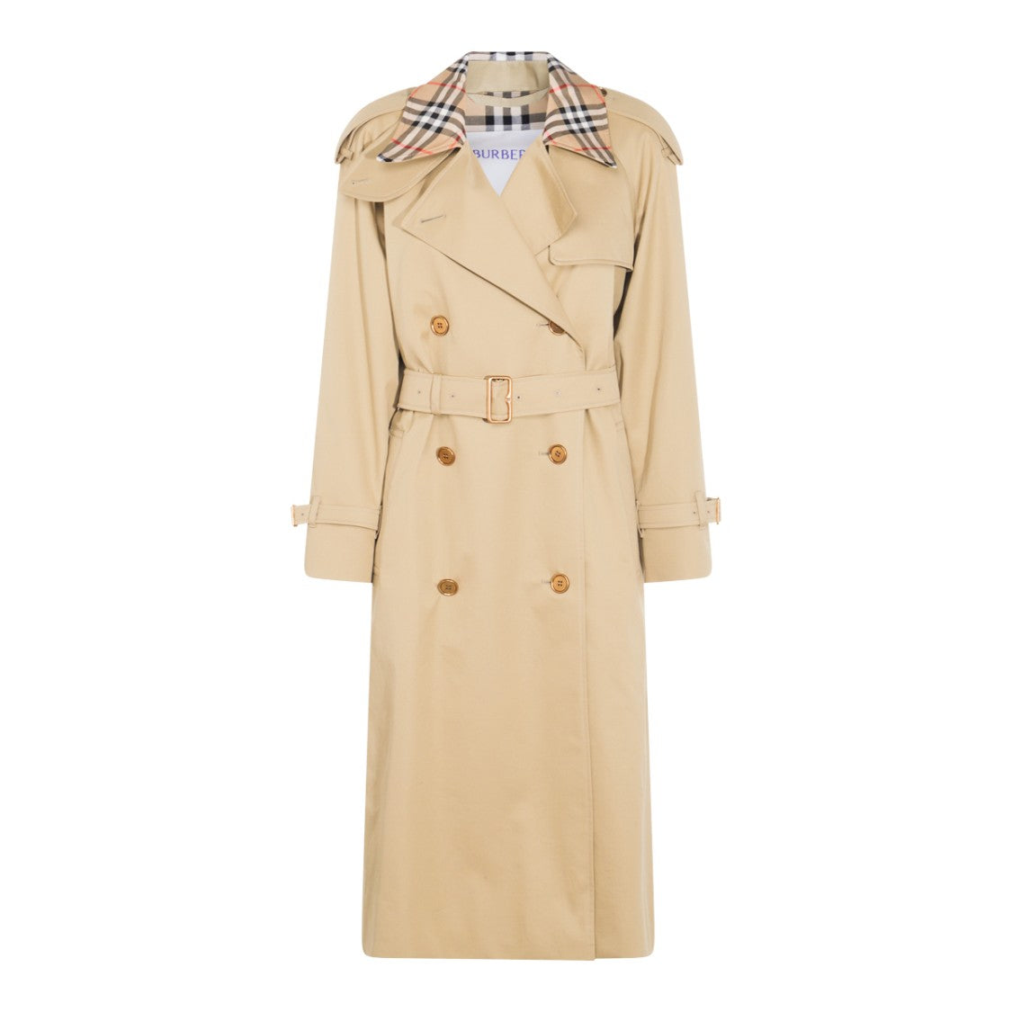 Burberry Light Beige Cotton Castleford Trench Coat
