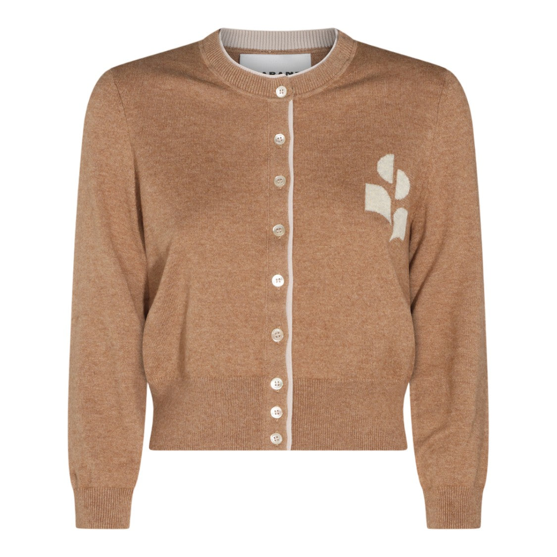 Isabel Marant Étoile Pearl-Button Abstract Motif Knit Sweater